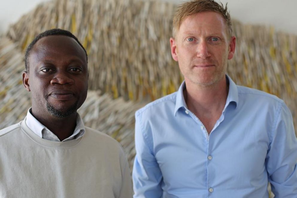 Professor Michael Grimm (University of Passau, pictured on the right) and Dr. Edward Asiedu (University of Ghana)